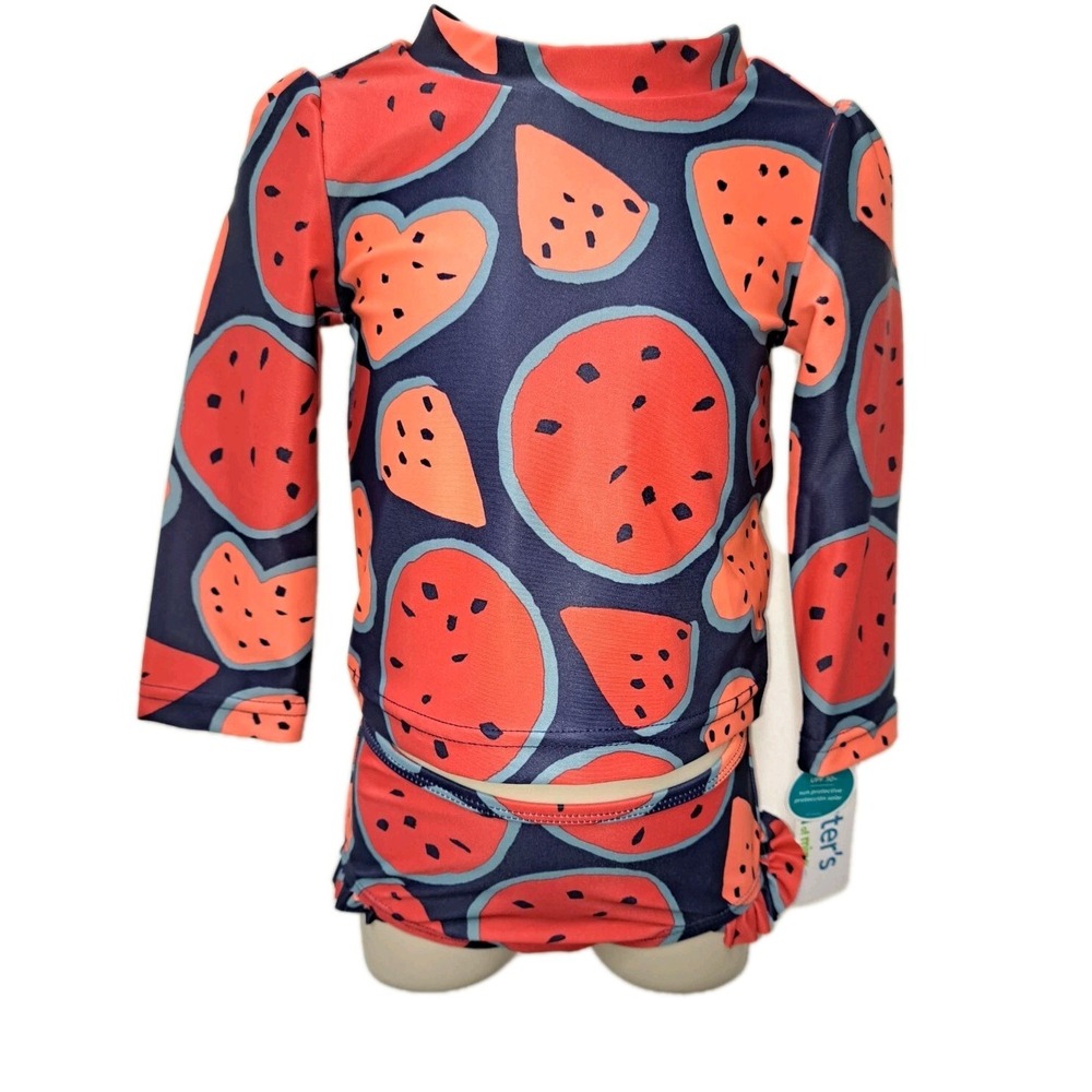 Carter's Watermelon Child of Mine Toddler Girl 18 M Rashguard Swim Set 2-Piece